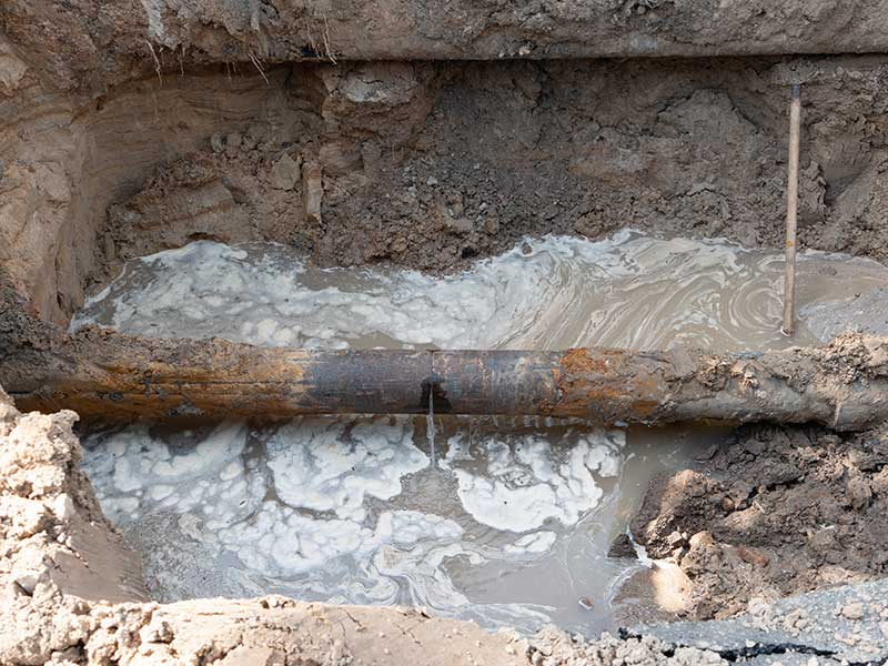 clogged sewer line