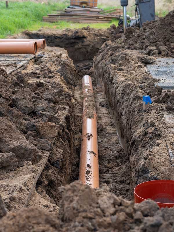 water line installation, sewer installation