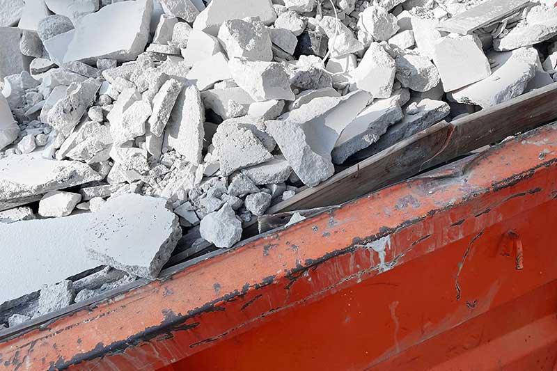 small concrete disposal yard